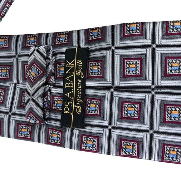 Jos A Bank Joseph Signature Gold Mens Neck Tie Necktie 100% Silk 4" - Picture 16 of 16